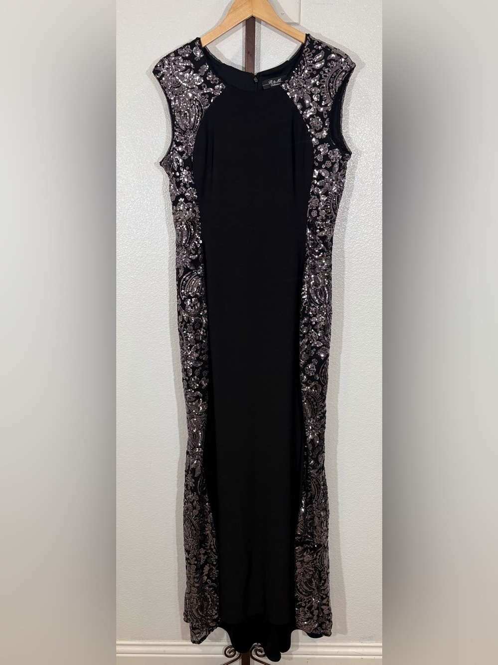 R & M Collection Black Evening Gown Size 12